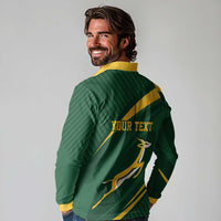 Personalized South Africa Rugby Bokke Long Sleeve Polo Shirt Minimalism Style