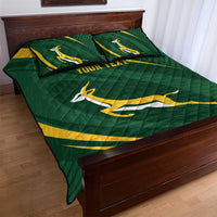 Personalized South Africa Rugby Bokke Quilt Bed Set Minimalism Style