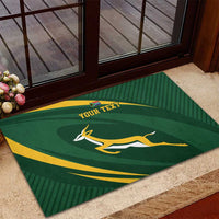 Personalized South Africa Rugby Bokke Rubber Doormat Minimalism Style