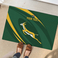 Personalized South Africa Rugby Bokke Rubber Doormat Minimalism Style