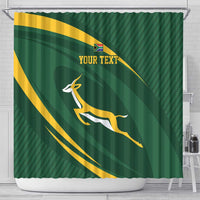 Personalized South Africa Rugby Bokke Shower Curtain Minimalism Style