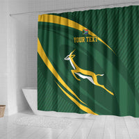 Personalized South Africa Rugby Bokke Shower Curtain Minimalism Style