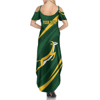 Personalized South Africa Rugby Bokke Summer Maxi Dress Minimalism Style
