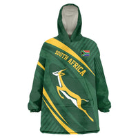 Personalized South Africa Rugby Bokke Wearable Blanket Hoodie Minimalism Style