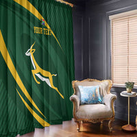 Personalized South Africa Rugby Bokke Window Curtain Minimalism Style
