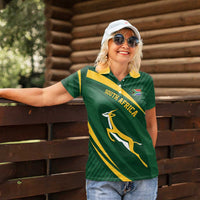Personalized South Africa Rugby Bokke Women Polo Shirt Minimalism Style