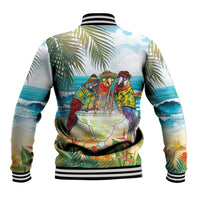 It's 5 o'clock Somewhere Baseball Jacket Beach Party - Wonder Print Shop