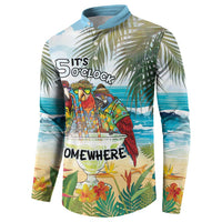 It's 5 o'clock Somewhere Button Sweatshirt Beach Party - Wonder Print Shop