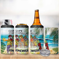 It's 5 o'clock Somewhere 4 in 1 Can Cooler Tumbler Beach Party - Wonder Print Shop