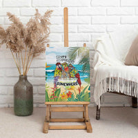 It's 5 o'clock Somewhere Canvas Wall Art Beach Party - Wonder Print Shop