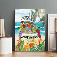 It's 5 o'clock Somewhere Canvas Wall Art Beach Party - Wonder Print Shop