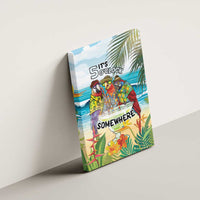 It's 5 o'clock Somewhere Canvas Wall Art Beach Party - Wonder Print Shop
