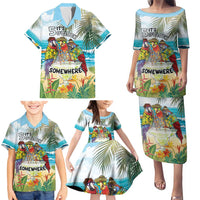 It's 5 o'clock Somewhere Family Matching Puletasi and Hawaiian Shirt Beach Party - Wonder Print Shop