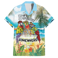 It's 5 o'clock Somewhere Family Matching Short Sleeve Bodycon Dress and Hawaiian Shirt Beach Party - Wonder Print Shop
