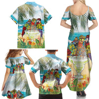 It's 5 o'clock Somewhere Family Matching Summer Maxi Dress and Hawaiian Shirt Beach Party - Wonder Print Shop