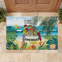 It's 5 o'clock Somewhere Rubber Doormat Beach Party - Wonder Print Shop