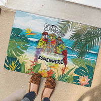 It's 5 o'clock Somewhere Rubber Doormat Beach Party - Wonder Print Shop