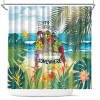 It's 5 o'clock Somewhere Shower Curtain Beach Party - Wonder Print Shop