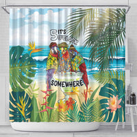 It's 5 o'clock Somewhere Shower Curtain Beach Party - Wonder Print Shop