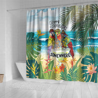 It's 5 o'clock Somewhere Shower Curtain Beach Party - Wonder Print Shop