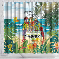 It's 5 o'clock Somewhere Shower Curtain Beach Party - Wonder Print Shop