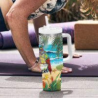 It's 5 o'clock Somewhere Tumbler With Handle Beach Party - Wonder Print Shop