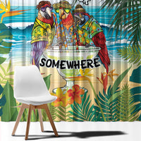 It's 5 o'clock Somewhere Window Curtain Beach Party - Wonder Print Shop