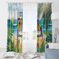 It's 5 o'clock Somewhere Window Curtain Beach Party - Wonder Print Shop