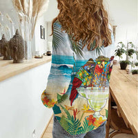 It's 5 o'clock Somewhere Women Casual Shirt Beach Party - Wonder Print Shop