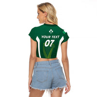 Personalised Ireland Rugby Raglan Cropped T Shirt World Cup 2023 GO Shamrocks - Wonder Print Shop