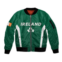 Personalised Ireland Rugby Sleeve Zip Bomber Jacket World Cup 2023 GO Shamrocks - Wonder Print Shop