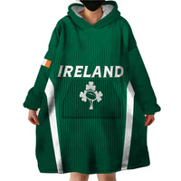 Personalised Ireland Rugby Wearable Blanket Hoodie World Cup 2023 GO Shamrocks - Wonder Print Shop