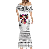Polynesian Mermaid Dress Dog Lover With Beagle - Sunset At The Beach White Ver - Wonder Print Shop