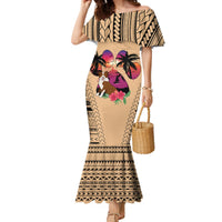 Polynesian Mermaid Dress Dog Lover With Border Collie - Sunset At The Beach - Wonder Print Shop