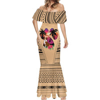 Polynesian Mermaid Dress Dog Lover With Border Collie - Sunset At The Beach - Wonder Print Shop