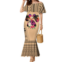 Polynesian Mermaid Dress Dog Lover With German Shepherd - Sunset At The Beach - Wonder Print Shop