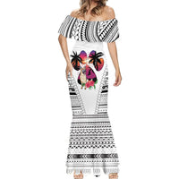 Polynesian Mermaid Dress Dog Lover With German Shepherd - Sunset At The Beach White Ver - Wonder Print Shop