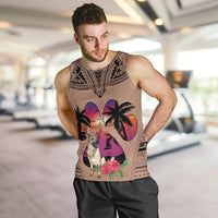 polynesian-men-tank-top-dog-lover-with-german-shepherd-sunset-at-the-beach-brown-ver
