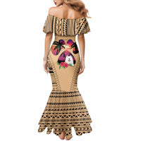 Polynesian Mermaid Dress Dog Lover With Samoyed - Sunset At The Beach - Wonder Print Shop