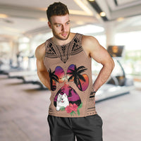 polynesian-men-tank-top-dog-lover-with-samoyed-sunset-at-the-beach-brown-ver
