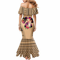 Polynesian Mermaid Dress Dog Lover With Shiba Inu - Sunset At The Beach - Wonder Print Shop