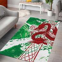 Wales Cymru Am Byth Area Rug Celtic Dragon Triskelion - Wonder Print Shop