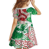 Wales Cymru Am Byth Family Matching Puletasi and Hawaiian Shirt Celtic Dragon Triskelion - Wonder Print Shop
