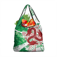 Wales Cymru Am Byth Grocery Bag Celtic Dragon Triskelion - Wonder Print Shop