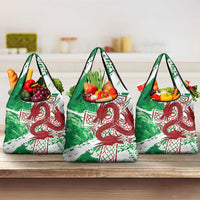 Wales Cymru Am Byth Grocery Bag Celtic Dragon Triskelion - Wonder Print Shop