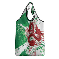 Wales Cymru Am Byth Grocery Bag Celtic Dragon Triskelion - Wonder Print Shop