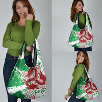 Wales Cymru Am Byth Grocery Bag Celtic Dragon Triskelion - Wonder Print Shop