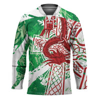 Wales Cymru Am Byth Hockey Jersey Celtic Dragon Triskelion - Wonder Print Shop