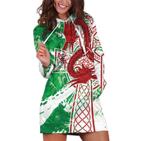 Wales Cymru Am Byth Hoodie Dress Celtic Dragon Triskelion - Wonder Print Shop