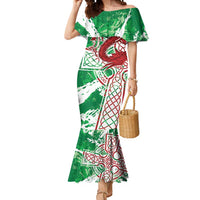 Wales Cymru Am Byth Mermaid Dress Celtic Dragon Triskelion - Wonder Print Shop